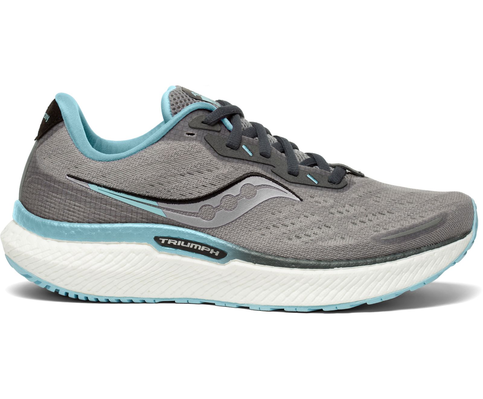 Women's Saucony Triumph 19 Running Shoes Grey / Turquoise | Singapore 206BEXC